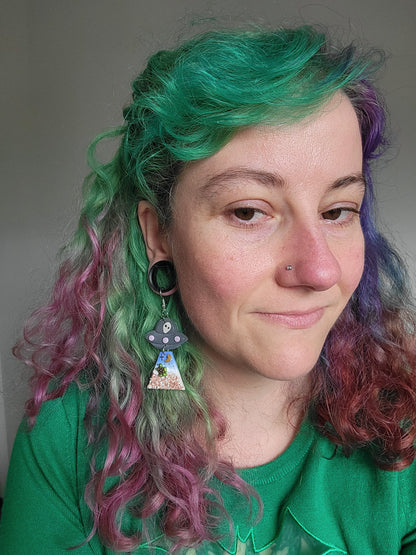 Alien Abduction: Turtle Earrings