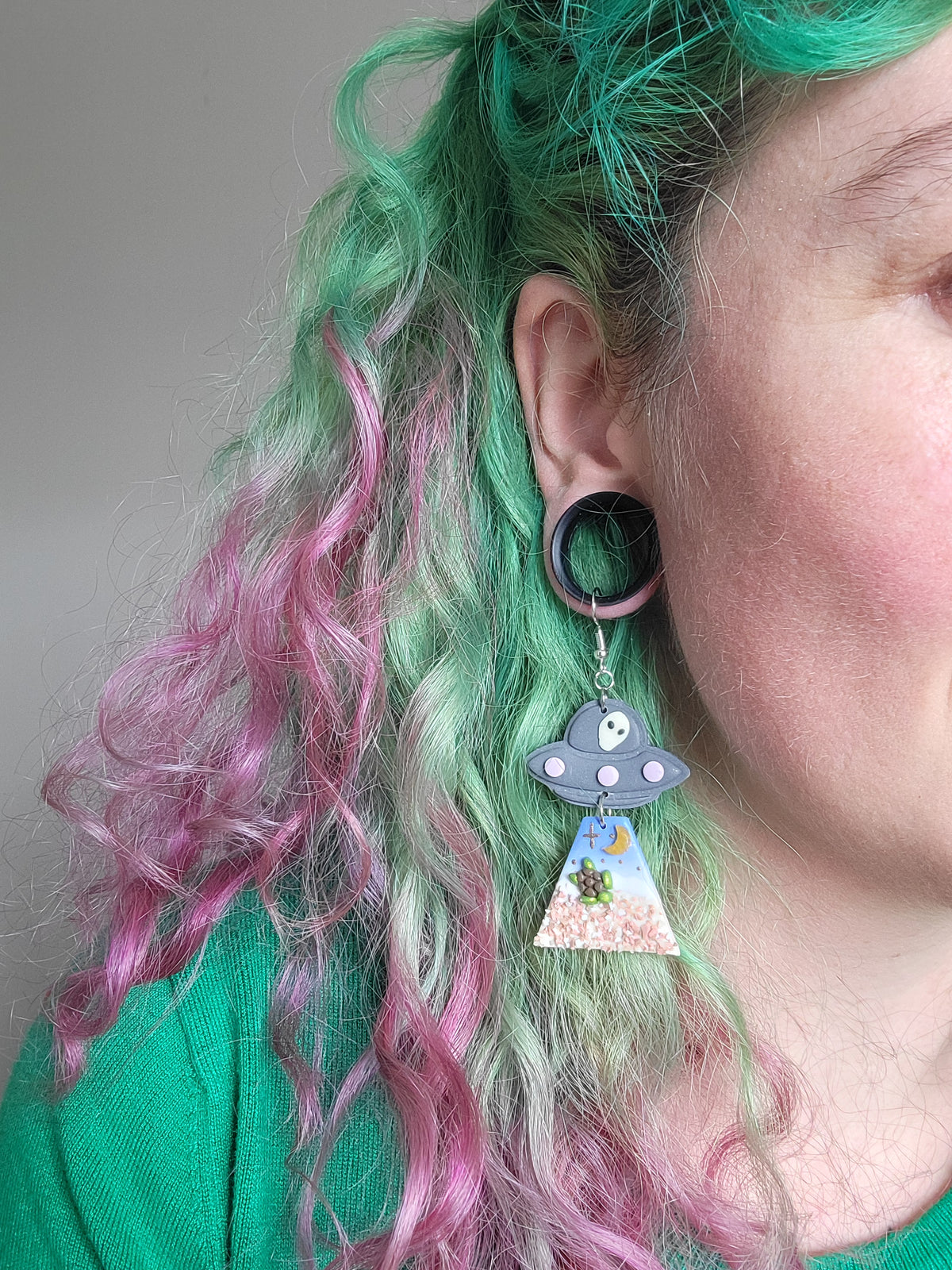Alien Abduction: Turtle Earrings