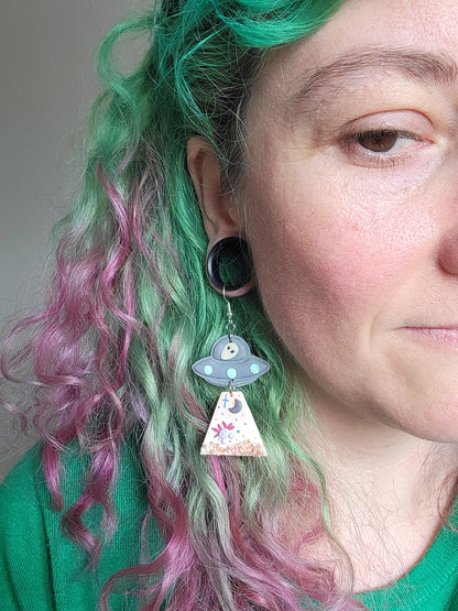 Alien Abduction: Axolotl Earrings