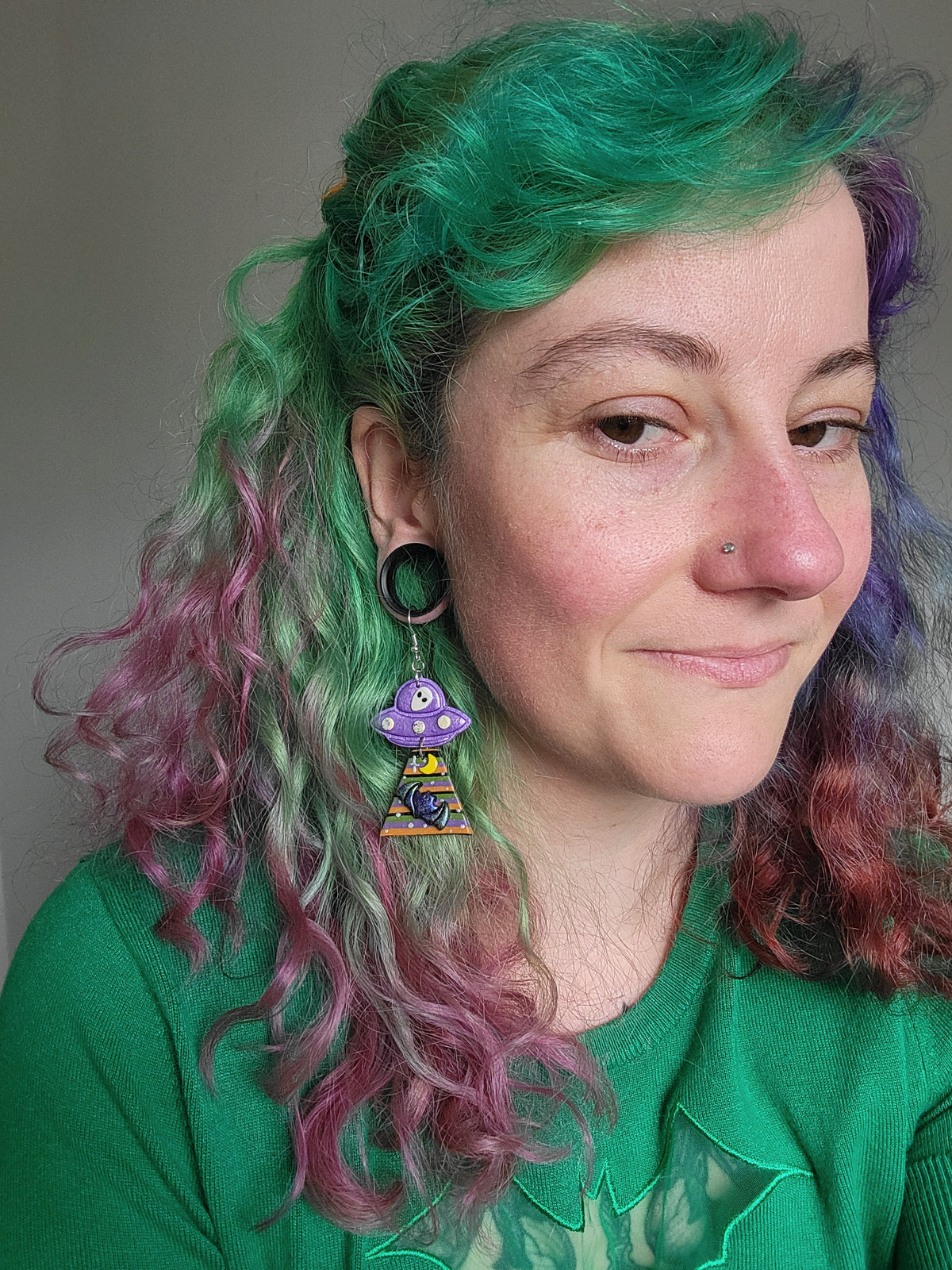 Alien Abduction: Candy Bat Earrings.