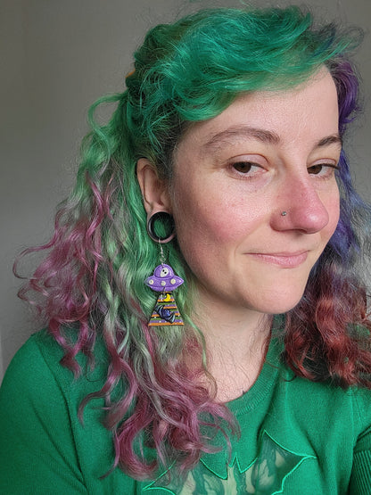 Alien Abduction: Candy Bat Earrings.