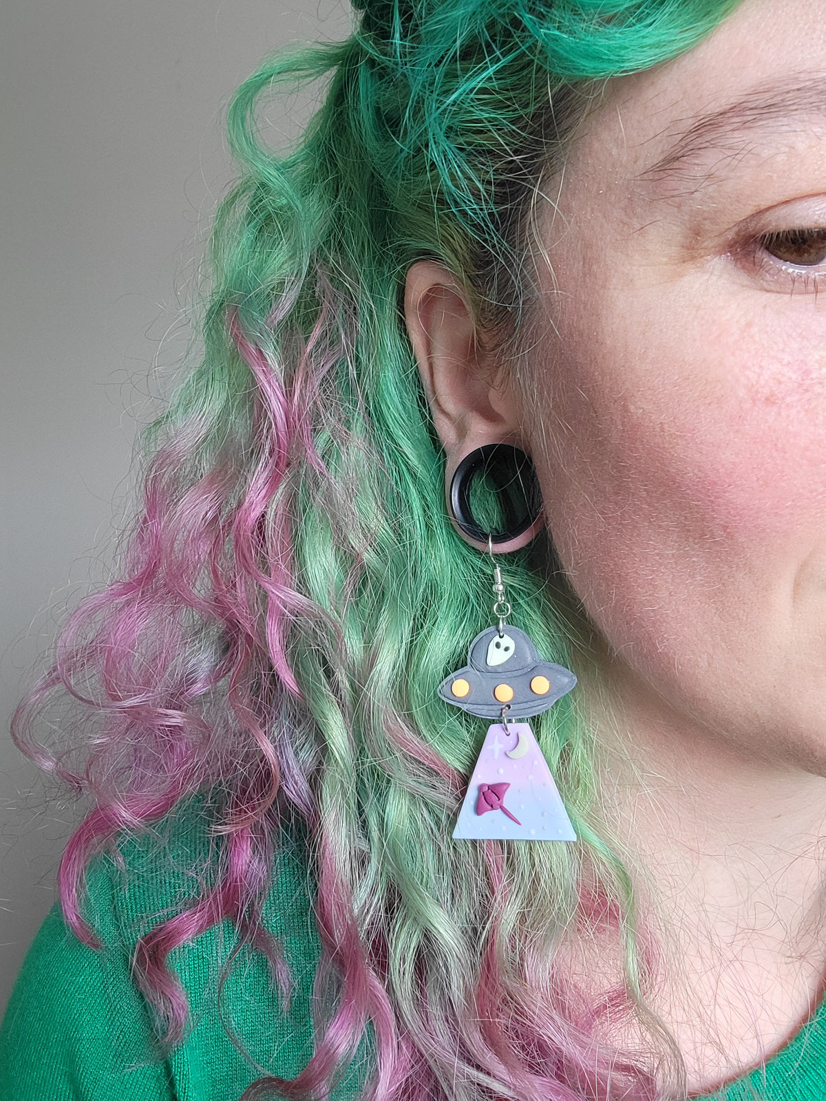 Alien Abduction: Manta Ray Earrings