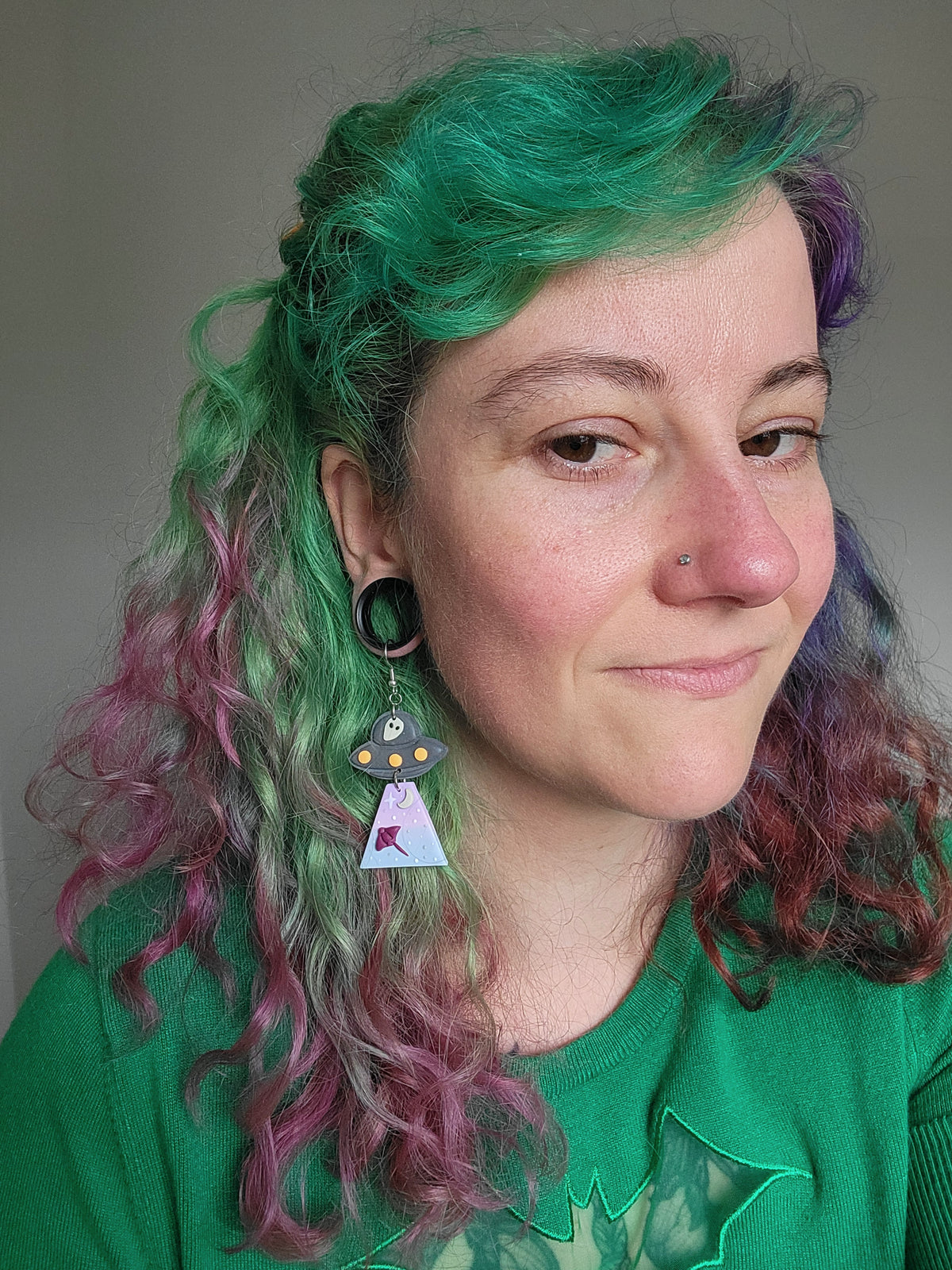 Alien Abduction: Manta Ray Earrings
