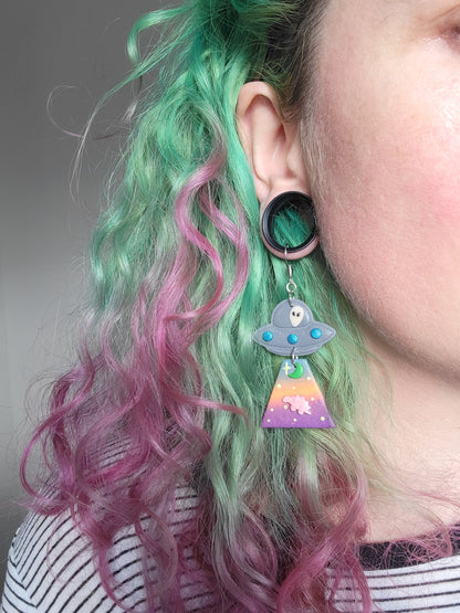 Alien Abduction: Stego Earrings.