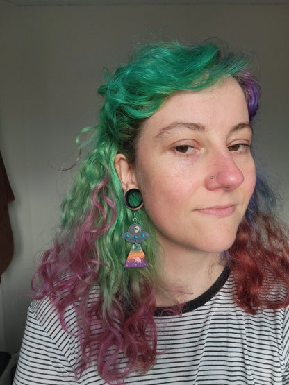 Alien Abduction: Stego Earrings.