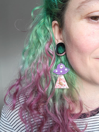 Alien Abduction: Plesiosaur Earrings