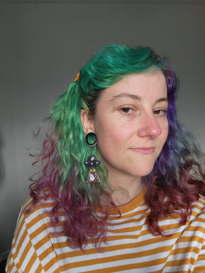 Alien Abduction: Scholar Ghostie Portal Earrings