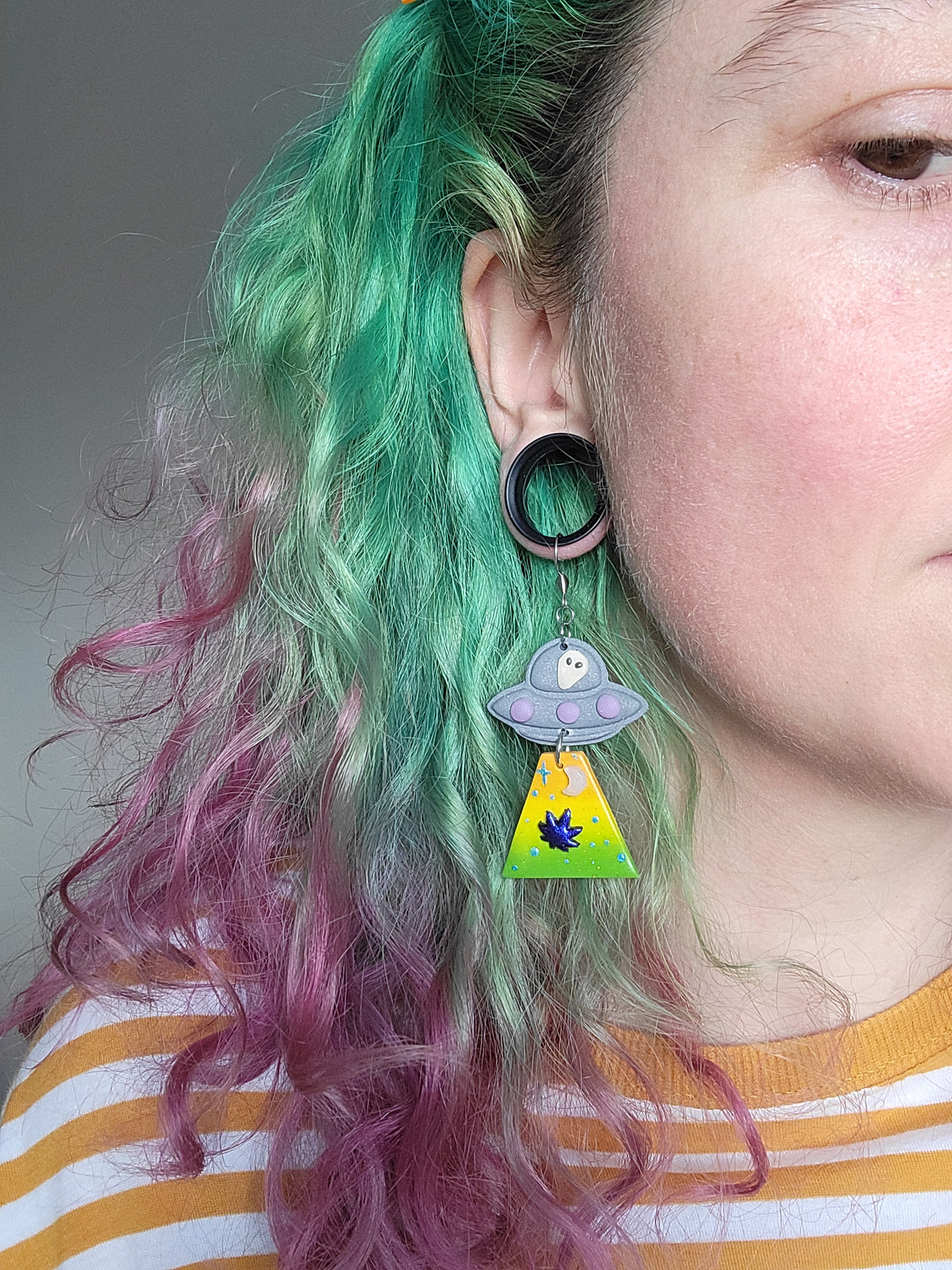 Alien Abduction: Ganja Earrings