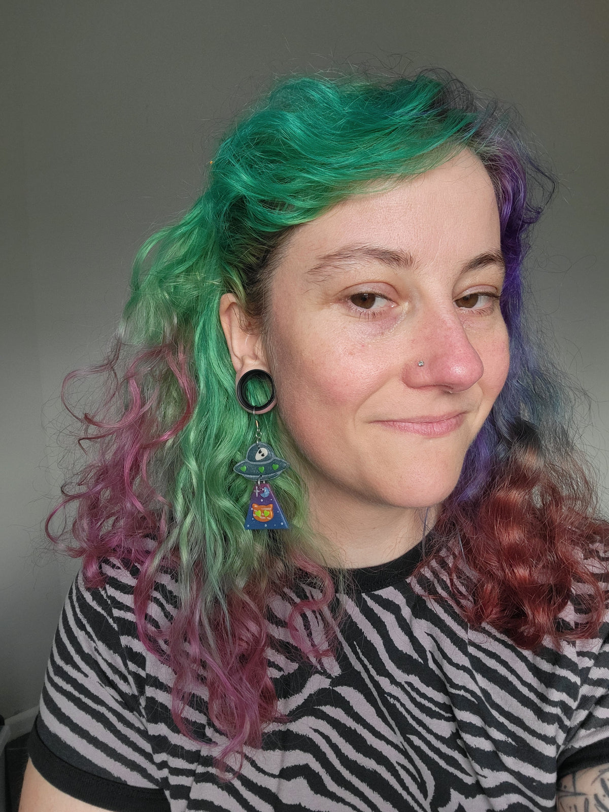 Alien Abduction: Ginger Cat Earrings