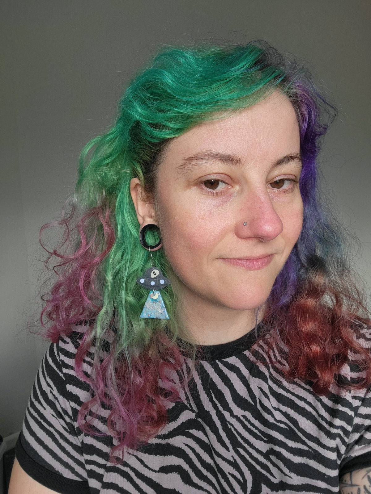 Alien Abduction: Snowflake Earrings
