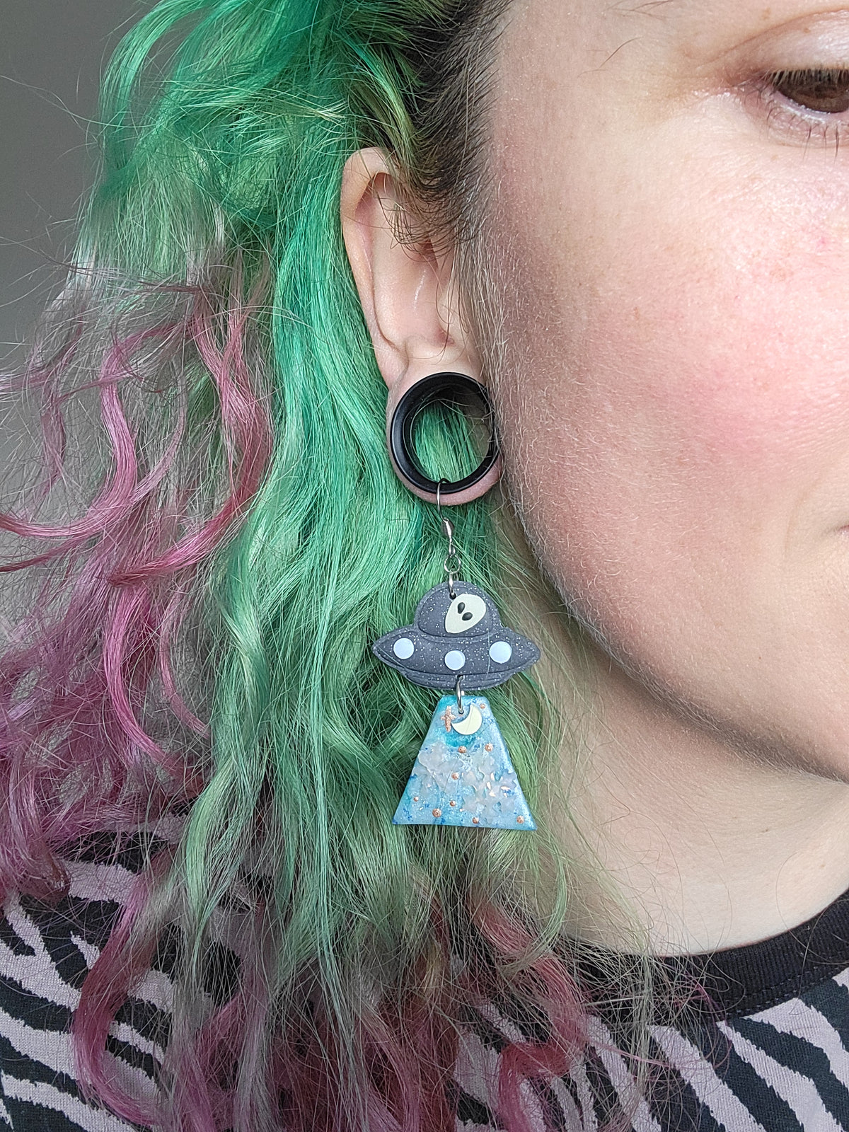 Alien Abduction: Snowflake Earrings