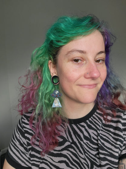 Alien Abduction: Arctic Fox Earrings