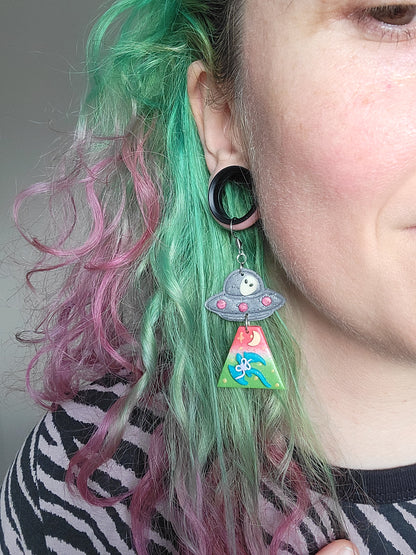 Alien Abduction: Coquette Dragon Earrings