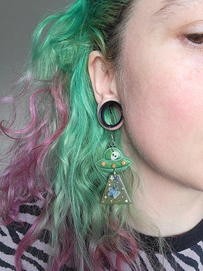 Alien Abduction: Beetle Earrings