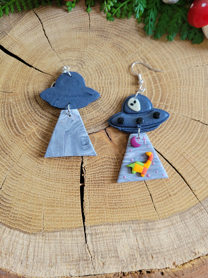 Alien Abduction: Patchwork Diplo Earrings.
