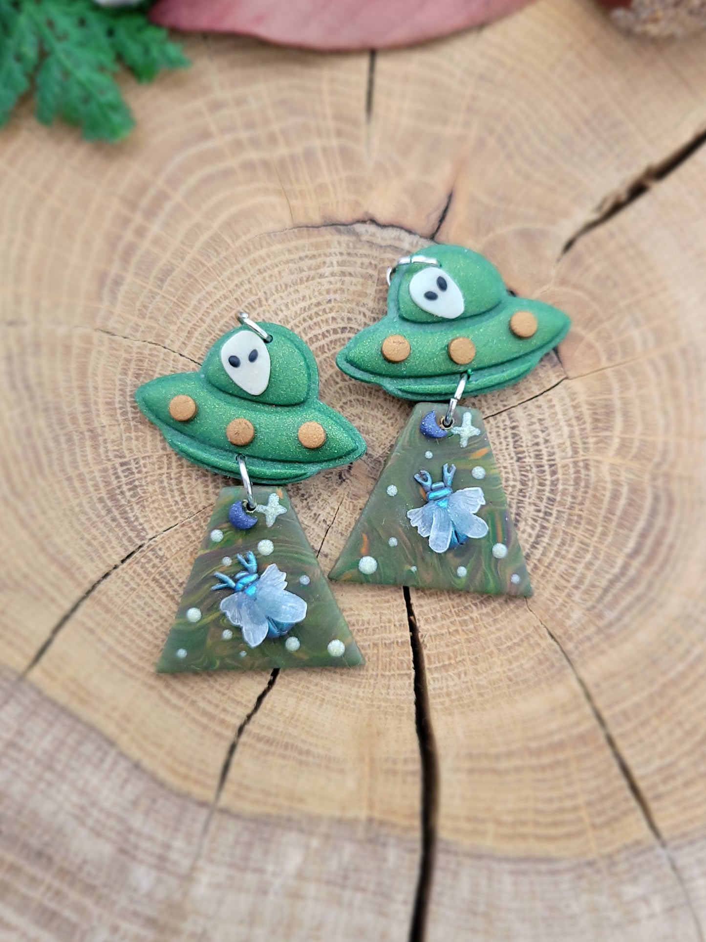 Alien Abduction: Beetle Earrings