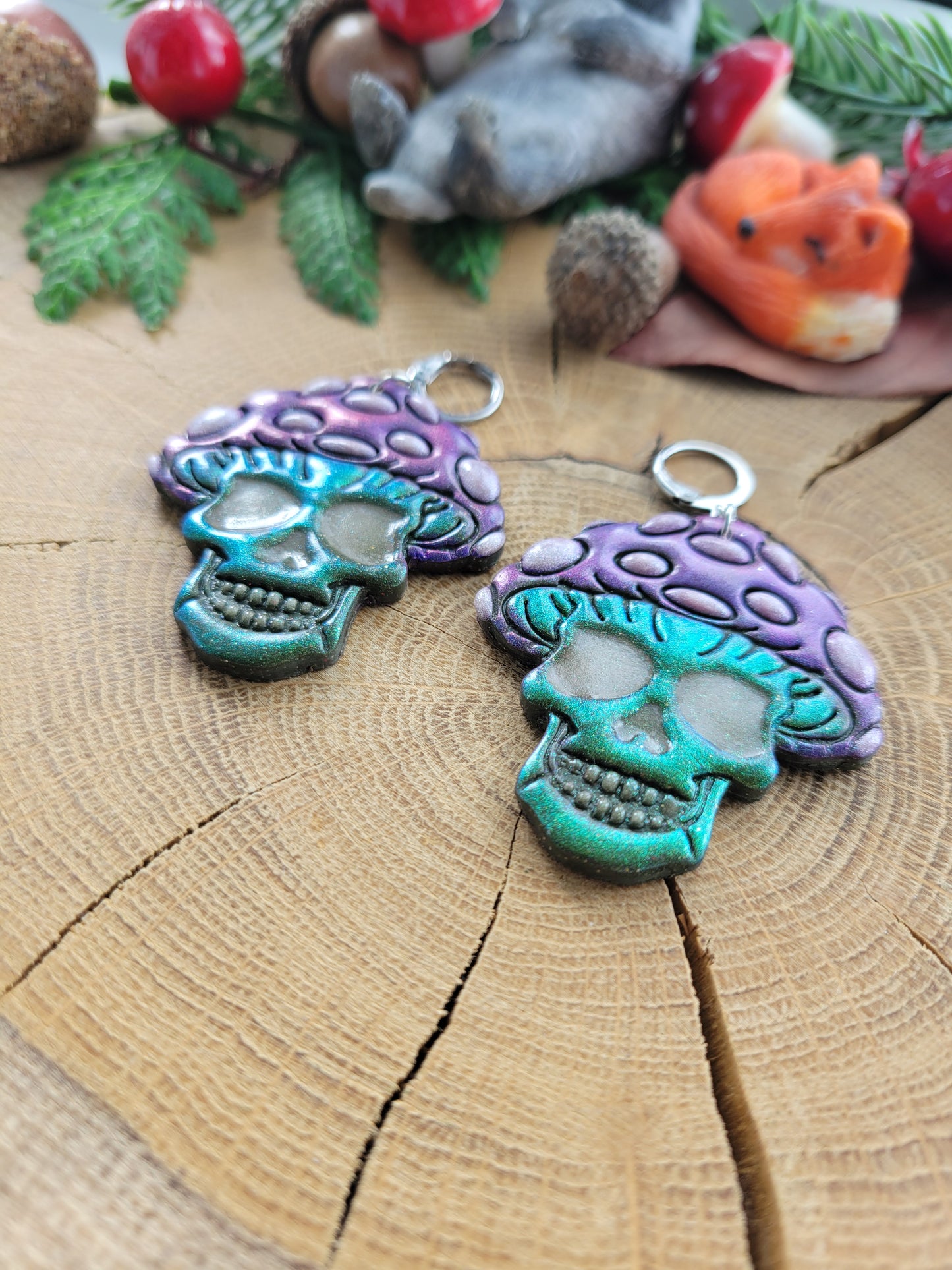 Skullie Shroom Earrings