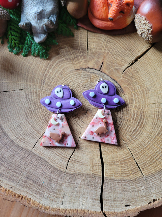 Alien Abduction: Plesiosaur Earrings