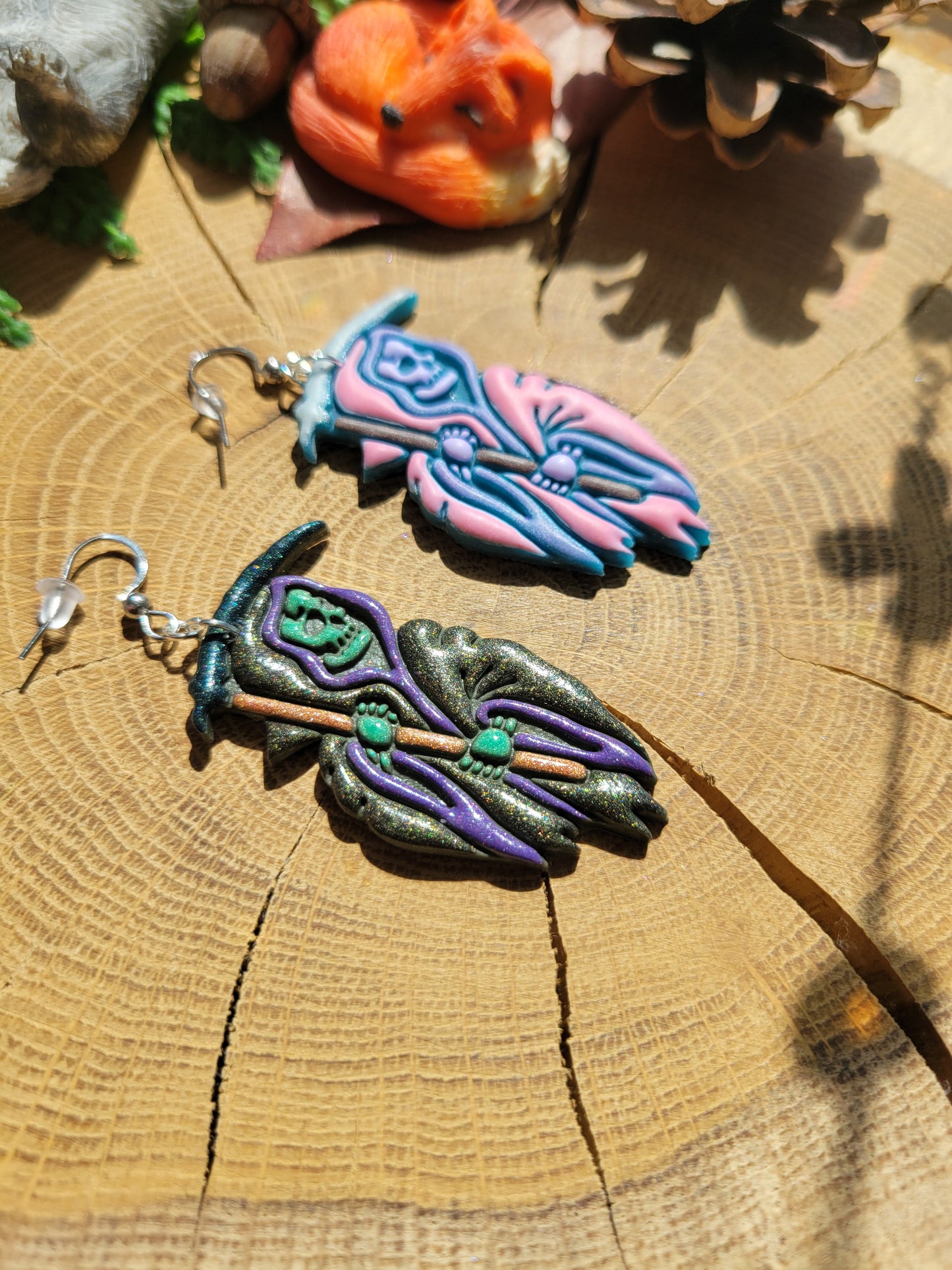 Mismatched Reaper Earrings