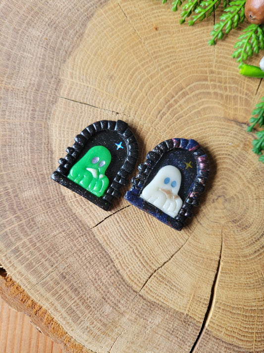 Reading Ghostie Earrings