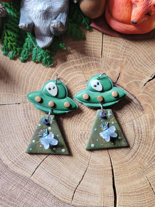 Alien Abduction: Beetle Earrings