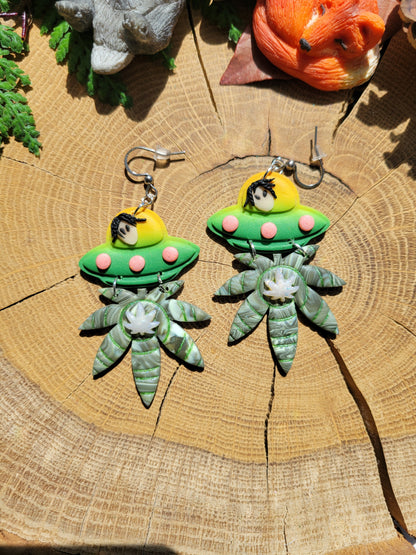 Alien Abduction: Rasta Earrings