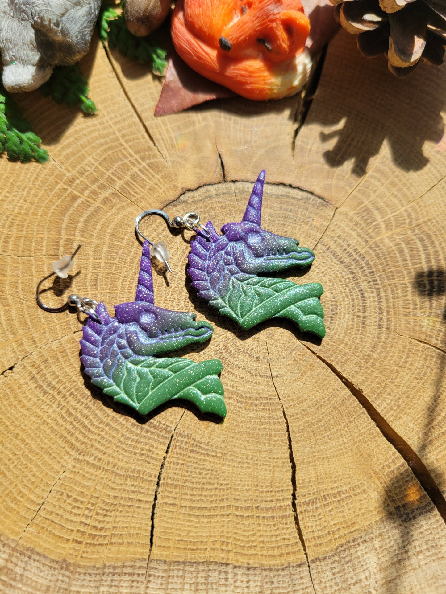 Deathly Unicorn Earrings