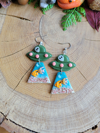 Alien Abduction: Angelfish Earrings.