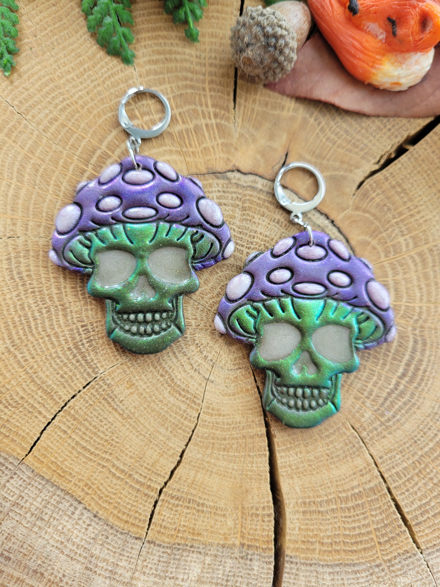 Skullie Shroom Earrings