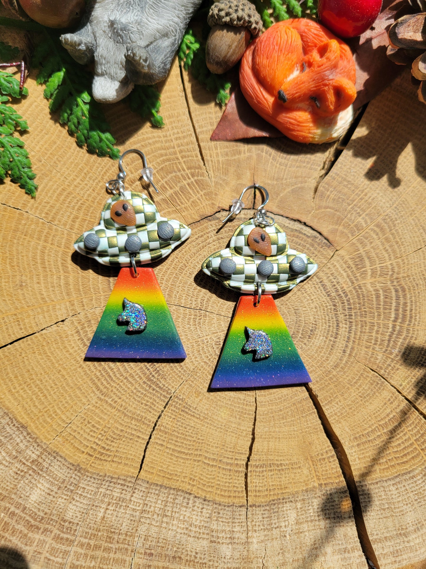 Alien Abduction: Pride Earrings
