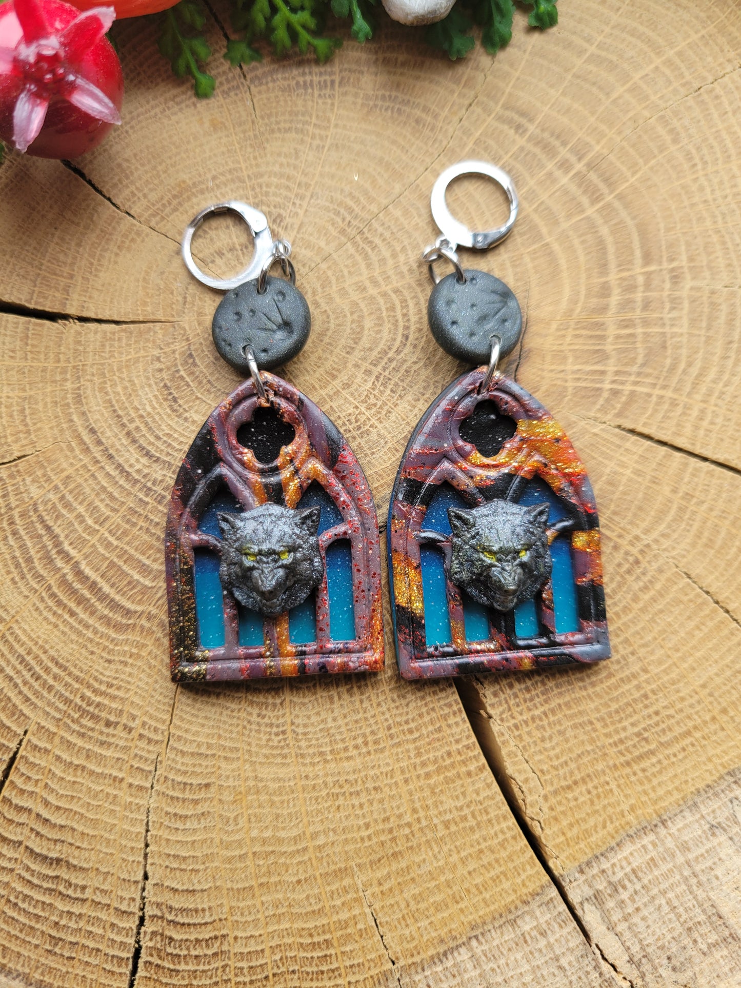 Wolf Gothic Window Earrings