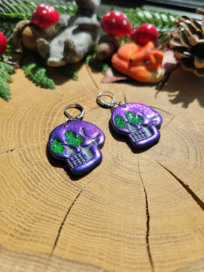 Flame Skull Earrings