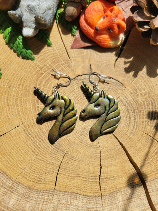 Goth Unicorn Earrings
