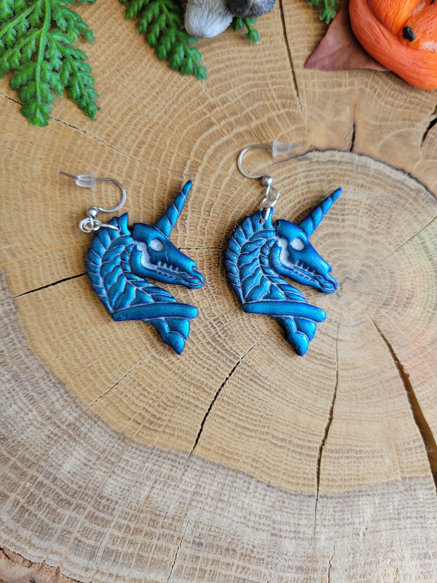 Nightsky Deathly Unicorn Earrings
