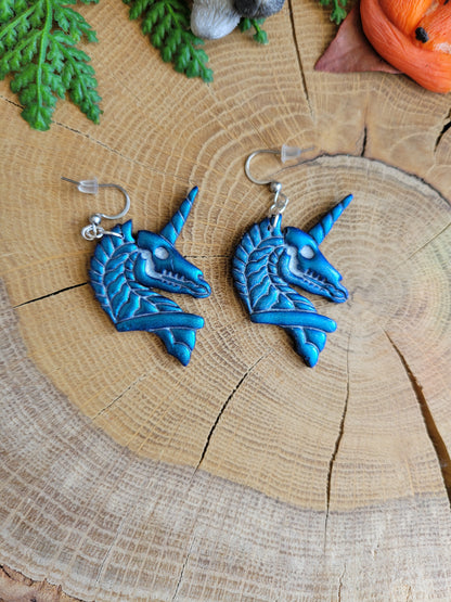Nightsky Deathly Unicorn Earrings