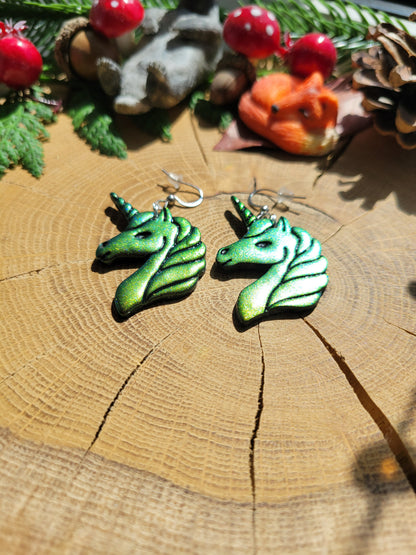 Goth Unicorn Earrings