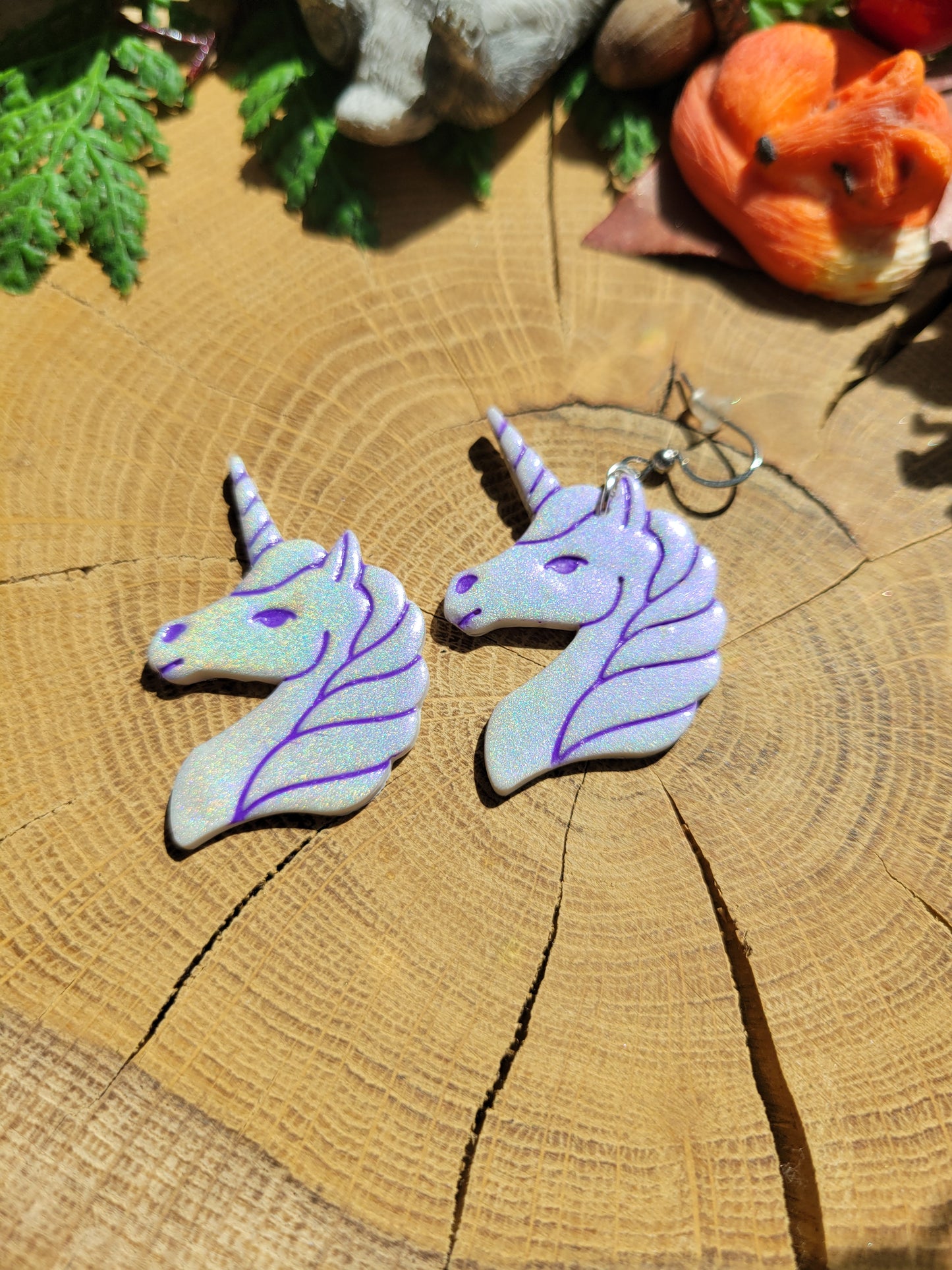 Holographic Unicorn Earrings