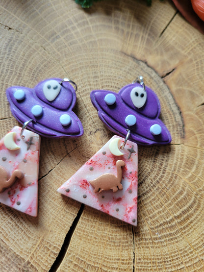 Alien Abduction: Plesiosaur Earrings
