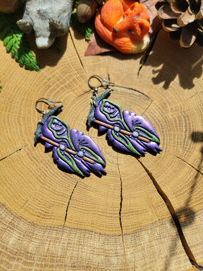 Purple Reaper Earrings