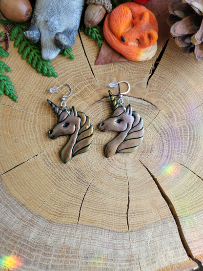Goth Unicorn Earrings