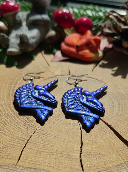 Nightsky Deathly Unicorn Earrings