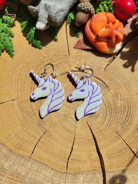 Holographic Unicorn Earrings