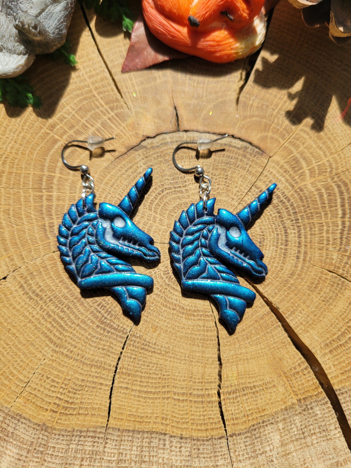 Nightsky Deathly Unicorn Earrings