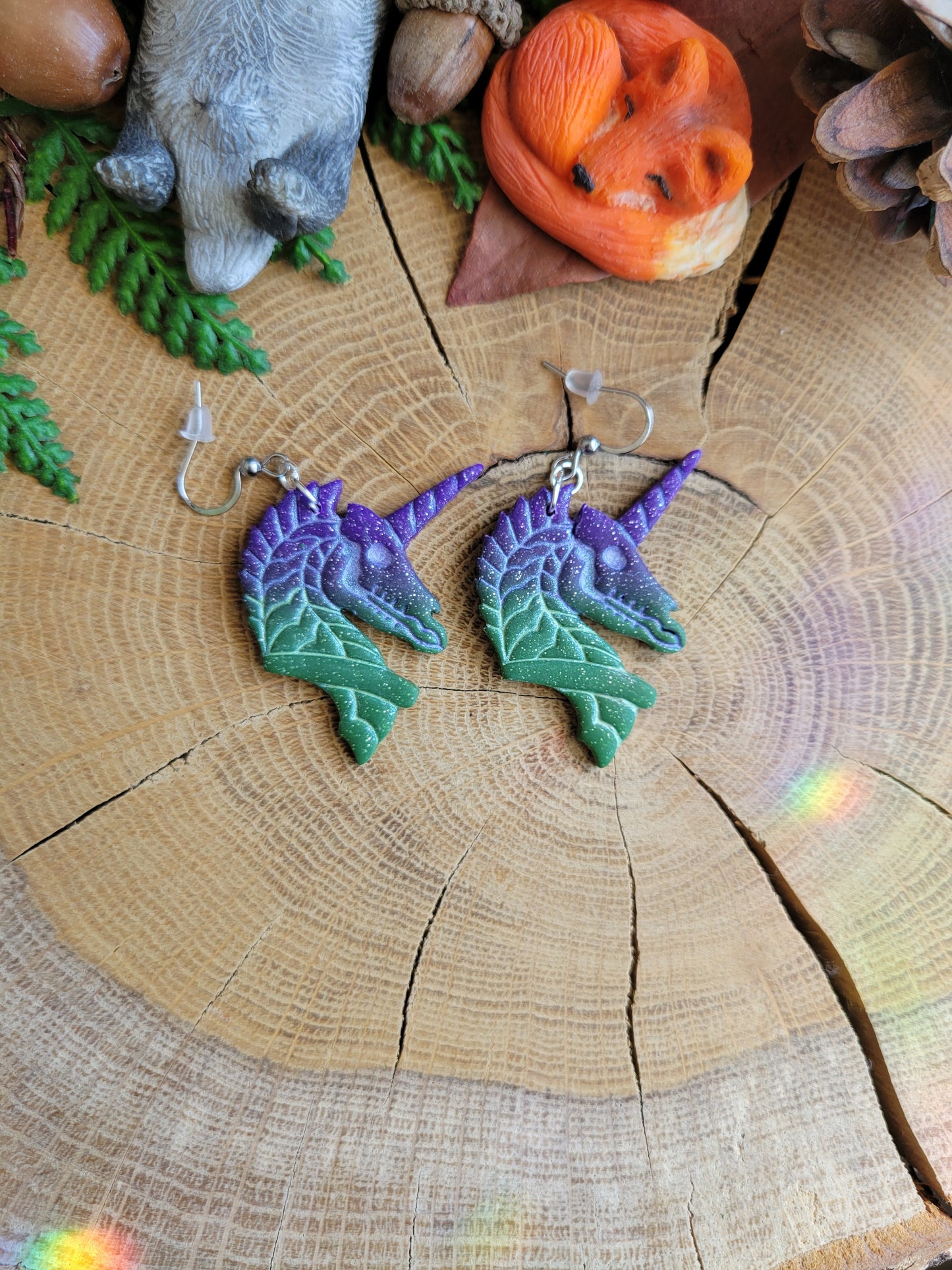 Deathly Unicorn Earrings