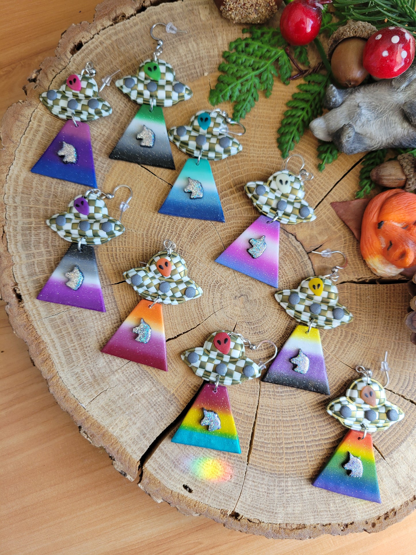 Alien Abduction: Pride Earrings