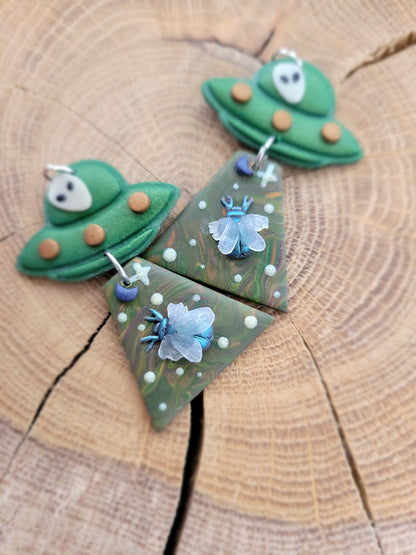 Alien Abduction: Beetle Earrings