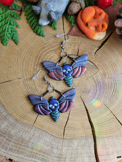 Death's Head Hawkmoth Earrings