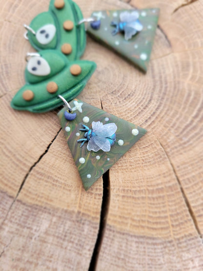 Alien Abduction: Beetle Earrings