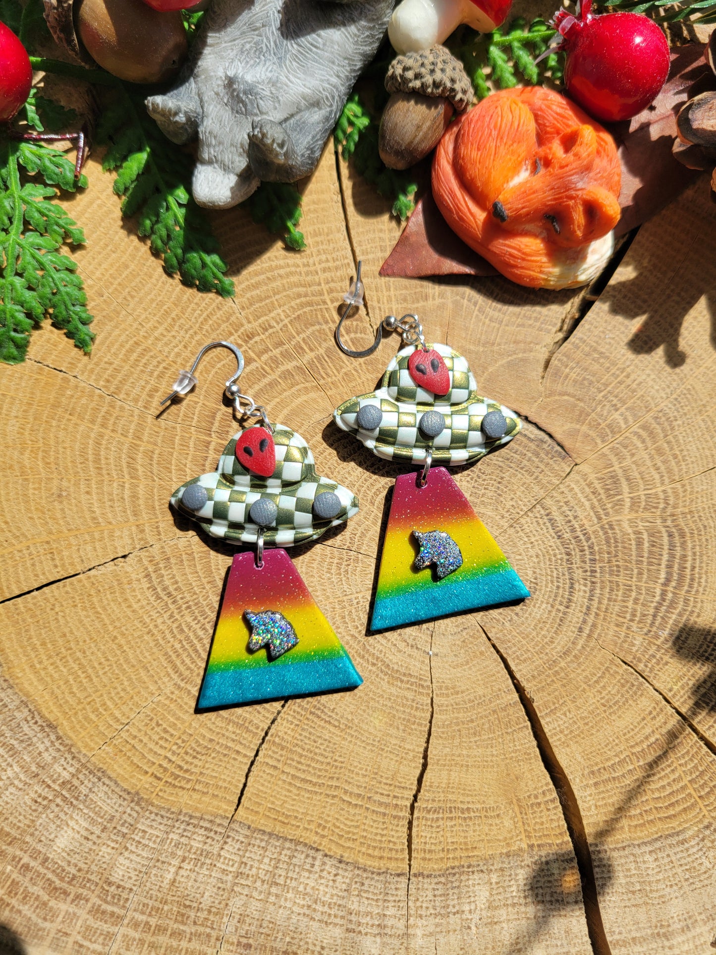Alien Abduction: Pride Earrings