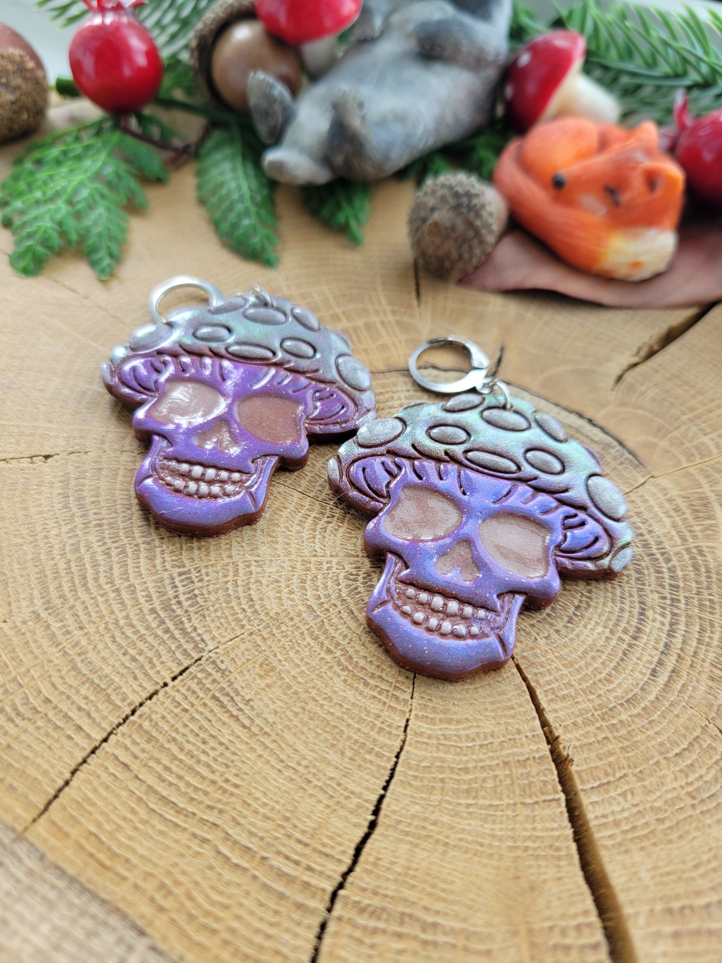 Skullie Shroom Earrings